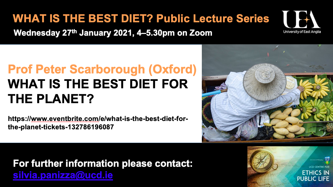 Poster for Best Diet public lecture 1